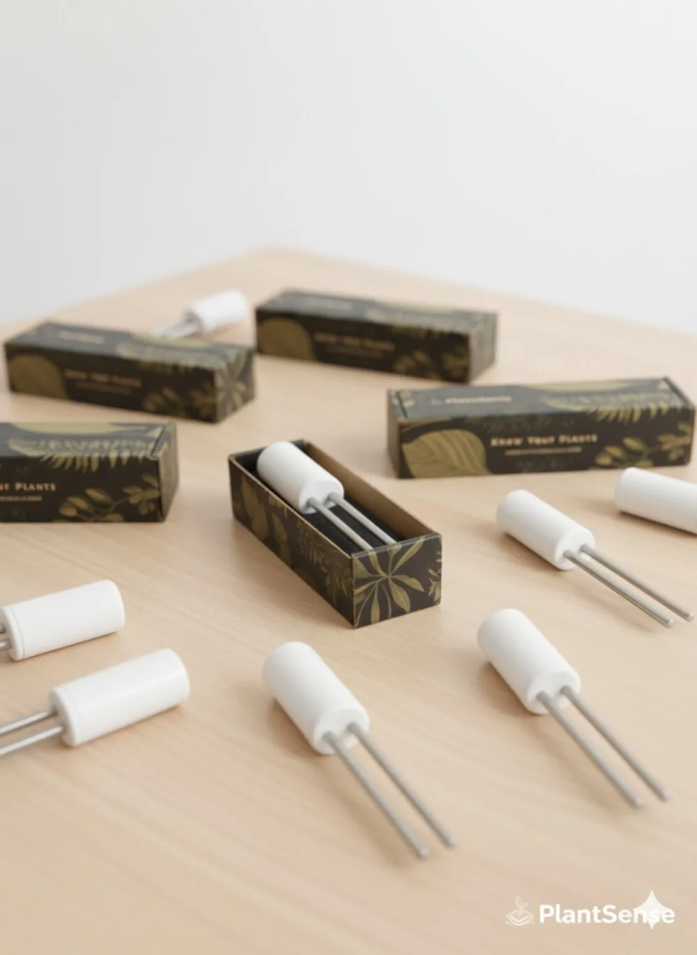 PlantSense sensors with branded packaging