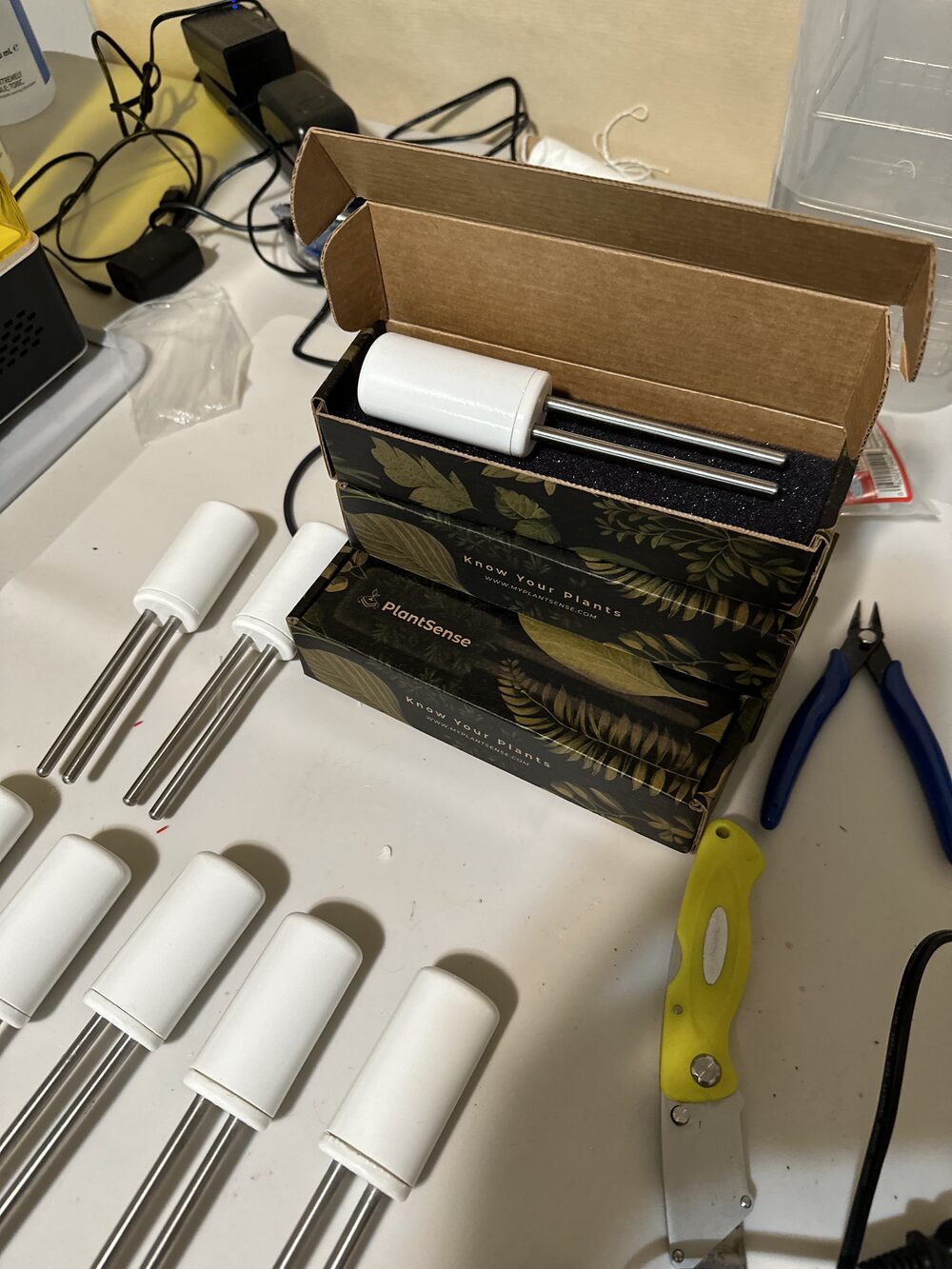PlantSense sensors being packaged for shipping