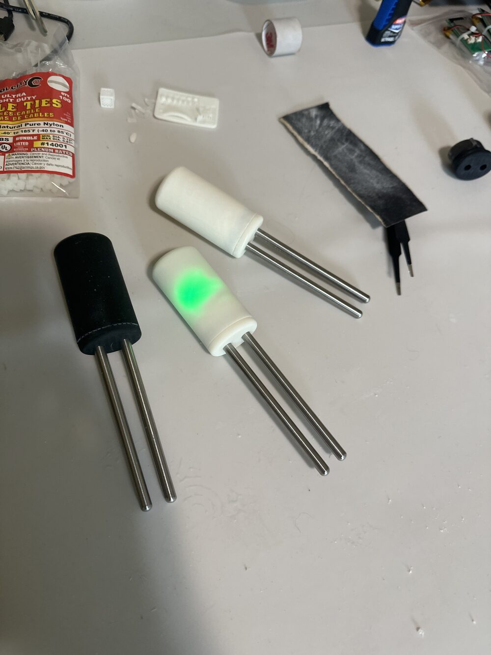 PlantSense sensor prototypes during development